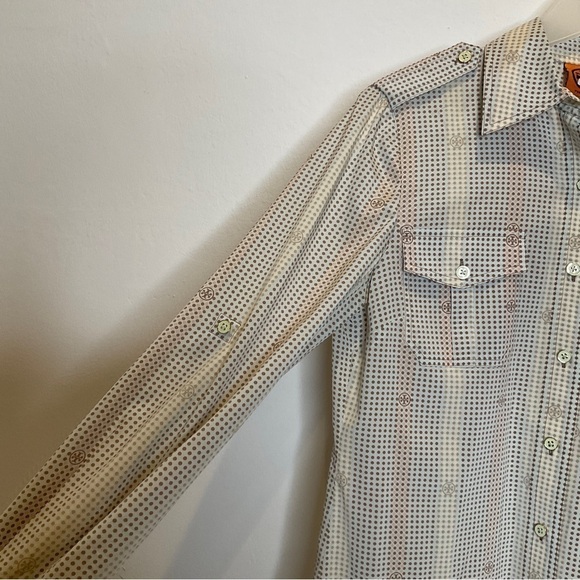 Tory Burch Brigitte Silk Dotted All Over Logo in Pastel Size 2 - Picture 5 of 15